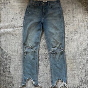 L'AGENCE Light Weight Distressed Skinny Jeans Size 28